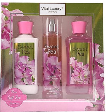 Bath & Body Works Signature Collection: SWEET PEA hot set- NEW